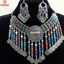 Load image into Gallery viewer, Multi Beads Necklace Set With Earrings