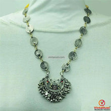 Load image into Gallery viewer, Vintage Beaded Coins Necklace With Dangling Pendant