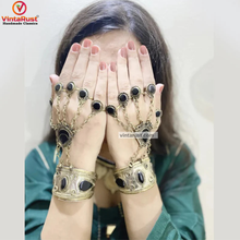 Load image into Gallery viewer, Vintage Slave Bracelet Hand Chain With Rings