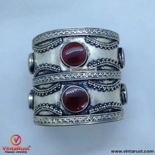 Load image into Gallery viewer, Kuchi Big Tribal Stones Cuff Bracelet