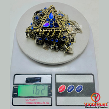 Load image into Gallery viewer, Handmade Blue Vintage Unique Bib Necklace