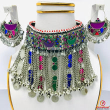 Load image into Gallery viewer, Silver Kuchi Handmade Tribal Jewelry Set