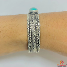 Load image into Gallery viewer, Turkoman Traditional Hippie Style Turquoise Bracelet