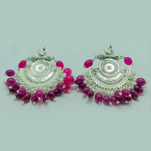 Load image into Gallery viewer, Indian Oxidized Big Earrings With Beads