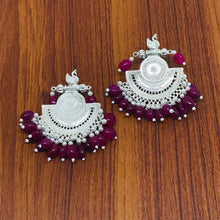 Load image into Gallery viewer, Indian Oxidized Big Earrings With Beads