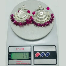 Load image into Gallery viewer, Indian Oxidized Big Earrings With Beads