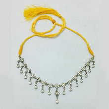 Load image into Gallery viewer, Indian Style Dangling Silver Gems Necklace