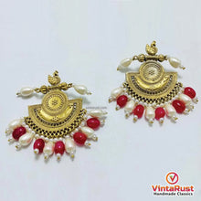 Load image into Gallery viewer, Kuchi Gold-Tone Multicolor Beaded Earrings