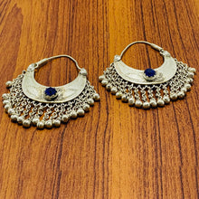 Load image into Gallery viewer, Kuchi Vintage Silver Earrings With Long Bells