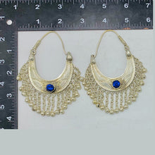 Load image into Gallery viewer, Kuchi Vintage Silver Earrings With Long Bells