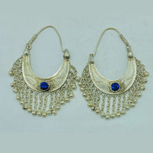Load image into Gallery viewer, Kuchi Vintage Silver Earrings With Long Bells