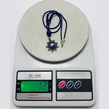 Load image into Gallery viewer, Lapis Beaded Necklace with Dangling Pendant