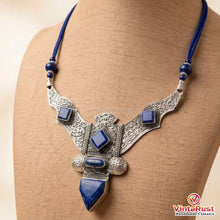 Load image into Gallery viewer, Lapis Lazuli Nepalese Triangular Pendant Necklace