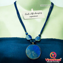 Load image into Gallery viewer, Lapis Lazuli Big Stone Pendant Necklace