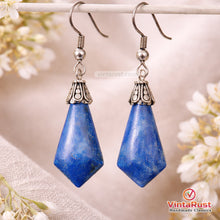 Load image into Gallery viewer, Lapis Lazuli Gemstone Dangle Earrings