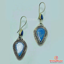 Load image into Gallery viewer, Lapis Lazuli Stone Pendants Necklace with Earrings