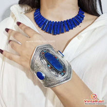 Load image into Gallery viewer, Lapis Lazuli Stone Vintage Necklace with Bracelet