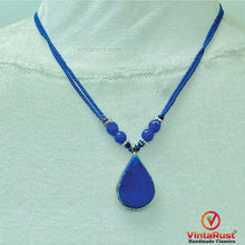 Load image into Gallery viewer, Lapis Lazuli Tear Drop Shape Pendant Necklace