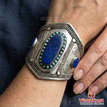 Load image into Gallery viewer, Lapis Lazuli Stone Handmade Adjustable Cuff Bracelet