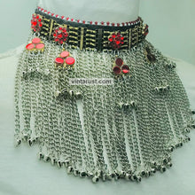 Load image into Gallery viewer, Long Bells Silver Gypsy Choker Necklace
