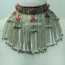 Load image into Gallery viewer, Long Bells Silver Gypsy Choker Necklace