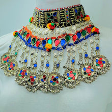 Load image into Gallery viewer, Tribal Multicolor Layered Choker Necklace