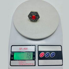 Load image into Gallery viewer, Massive Turkmen Tribal Coral Stone Ring