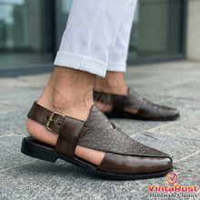 Load image into Gallery viewer, Men's Handmade Croco Leather Peshawari Sandals