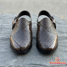 Load image into Gallery viewer, Men's Handmade Croco Leather Peshawari Sandals
