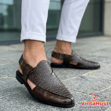 Load image into Gallery viewer, Men's Handmade Croco Leather Peshawari Sandals