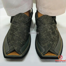 Load image into Gallery viewer, Men’s Handmade Grey Peshawari Chappal