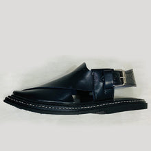 Load image into Gallery viewer, Men's Shine Black Peshawari Leather Chappal