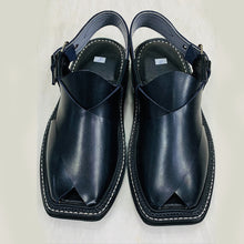 Load image into Gallery viewer, Men's Shine Black Peshawari Leather Chappal