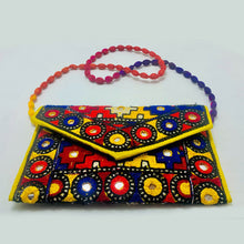 Load image into Gallery viewer, Tribal Mirror Embellished Cross Bag