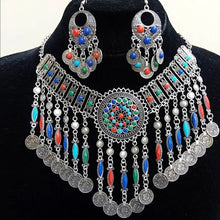 Load image into Gallery viewer, Multi Beads Necklace Set With Earrings