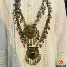 Load image into Gallery viewer, Multi Layered Silver Kuchi Antique Necklace