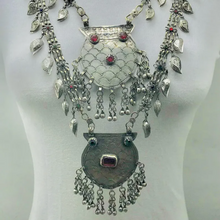 Load image into Gallery viewer, Multi Layered Silver Kuchi Antique Necklace
