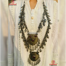 Load image into Gallery viewer, Multi Layered Silver Kuchi Antique Necklace