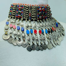 Load image into Gallery viewer, Multicolor Tribal Choker Necklace With Coins