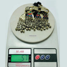 Load image into Gallery viewer, Multicolor Glass Stones and Bells Necklace