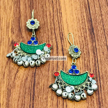 Load image into Gallery viewer, Multicolor Glass Stones Light Weight Earrings