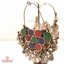 Load image into Gallery viewer, Multicolor Light weight Earrings With Silver Bells