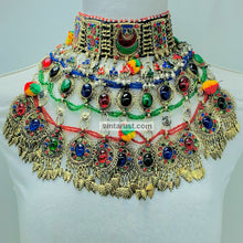 Load image into Gallery viewer, Multicolor Oversized Necklace With Dangling Tassels
