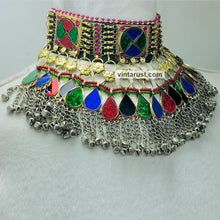 Load image into Gallery viewer, Multicolor Statement Collar Choker Necklace With Bells