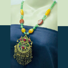 Load image into Gallery viewer, Multicolor Stone Beaded Chain Pendant Necklace