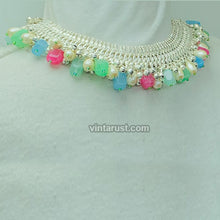 Load image into Gallery viewer, Multicolor Stones Choker Necklace With Pearls