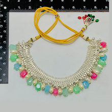 Load image into Gallery viewer, Multicolor Stones Choker Necklace With Pearls