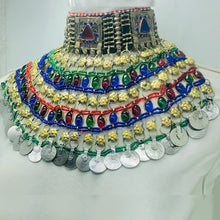 Load image into Gallery viewer, Multicolor Tribal Boho Statement Choker Necklace
