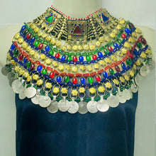 Load image into Gallery viewer, Multicolor Tribal Boho Statement Choker Necklace
