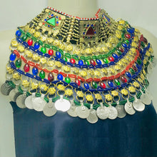 Load image into Gallery viewer, Multicolor Tribal Boho Statement Choker Necklace